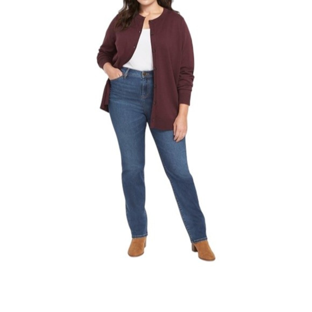 Lane Bryant - Fit Genius High-Rise Straight Jean - Medium Wash - 18 Long